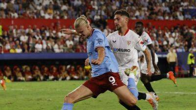 Haaland at the double as Man City hit four in Sevilla