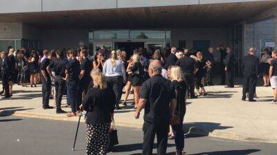 Arena funeral for Ontario junior hockey captain Eli Palfreyman draws hundreds