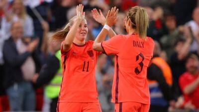 England boss Sarina Wiegman hails 'tremendous' Lionesses after qualifying for World Cup with perfect record