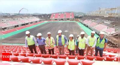 FIH, Hockey India delegations inspect progress of India's largest hockey stadium at Rourkela