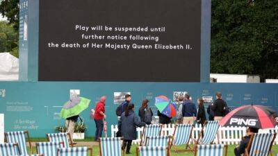 BMW PGA Championship halts play after death of Queen Elizabeth II