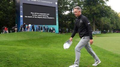 Play suspended in 1st round at BMW PGA Championship after death of Queen Elizabeth