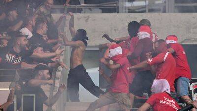 Fan in critical condition after crowd trouble in Nice