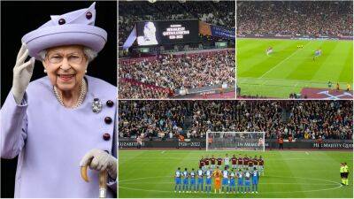 Queen Elizabeth II: West Ham fans sing 'God Save The Queen' before match