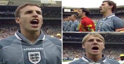 Gareth Southgate - Stuart Pearce - queen Elizabeth Ii II (Ii) - England Football - Tony Adams - England players singing 'God Save The Queen' at Euro '96 is spine-tingling - givemesport.com - Germany