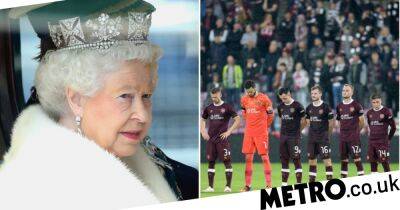 Minute’s silence for Queen Elizabeth II cut short by the referee as supporters jeer during Hearts’ clash with İstanbul Başakşehir