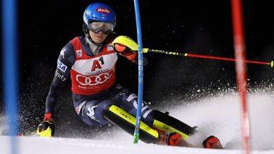 Shiffrin trails Vlhova in 1st women's slalom run of World Cup wins record attempt