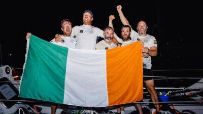 Irish rowing team sets record after crossing Atlantic