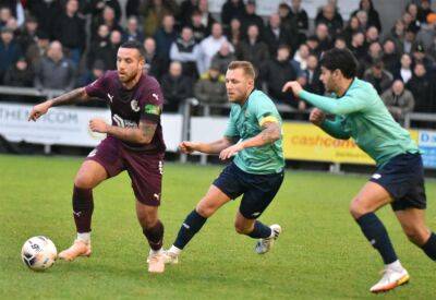 Dartford assistant manager Christian Jolley reacts to 4-0 win over Ebbsfleet in National League South