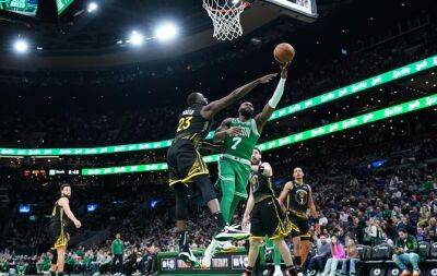 Jayson Tatum - Jaylen Brown - Celtics down Warriors in Finals rematch, Bulls win in Paris - beinsports.com -  Boston - San Francisco -  Paris - state Golden