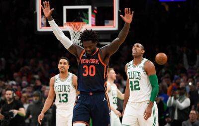 Julius Randle - Malcolm Brogdon - Jalen Brunson - Jayson Tatum - Jaylen Brown - Robert Williams - Knicks hold off Celtics in overtime, Pistons top Nets - beinsports.com -  Boston - New York -  Brooklyn -  Detroit