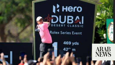 Rory Macilroy - Novak Djokovic - Rory McIlroy takes three-shot lead into final round of Dubai Desert Classic - arabnews.com - Britain - Australia - Uae - Dubai - Saudi Arabia