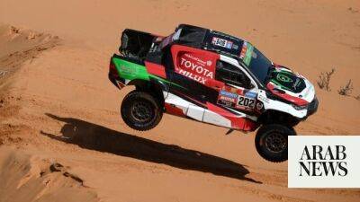 Nasser Al-Attiyah - Yazeed Al-Rajhi - Saudi Yazeed Al-Rajhi rebounds from crash to win Dakar Rally 7th stage - arabnews.com - Brazil - Uae - Saudi Arabia -  Dakar -  Riyadh - Pakistan - Lithuania - Iraq