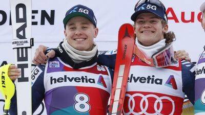 Lucas Braathen defeats childhood friend McGrath to win men's World Cup slalom