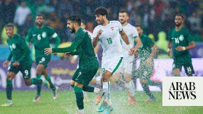 Lionel Messi - Cristiano Ronaldo - Eddie Howe - Newcastle United - Paris Saint-Germain - Arabian Gulf Cup hosts Iraq sink Saudi Arabia in torrential rain with 2-0 win - arabnews.com - Saudi Arabia -  Riyadh - Oman - Iraq - Yemen
