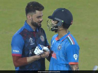 Virat Kohli - Rohit Sharma - Kapil Dev - Watch: Fans Mock Naveen Ul Haq During World Cup Game. Then Virat Kohli Tells Them To... - sports.ndtv.com - India - Afghanistan