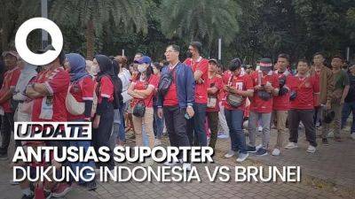 Antusias Suporter Timnas Jelang Laga Indonesia Vs Brunei Darussalam
