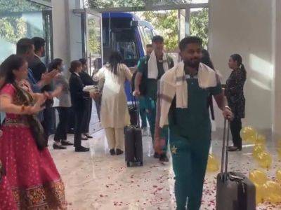 Watch: Dance And Flowers - Pakistan Cricket Team's Grand Welcome In Ahmedabad Ahead Of Cricket World Cup 2023 Clash Against India