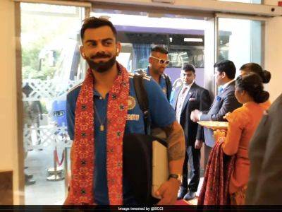 Virat Kohli - Rohit Sharma - Watch: Team India Receives Warm Welcome In Ahmedabad Ahead Of Cricket World Cup Match vs Pakistan - sports.ndtv.com - Australia - Zimbabwe - India - Afghanistan - Pakistan