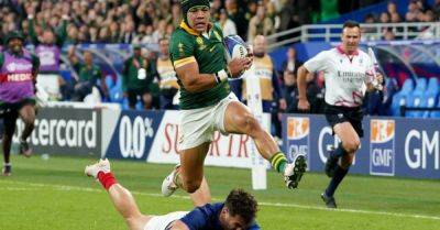 Antoine Dupont - Les Bleus - Cyril Baille - Eben Etzebeth - Cheslin Kolbe - South Africa win epic France clash to set up World Cup semi-final with England - breakingnews.ie - France - South Africa - Ireland - New Zealand