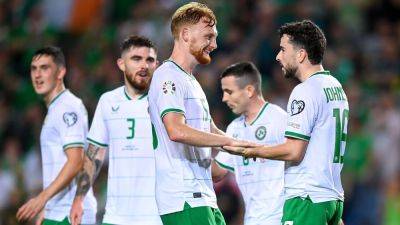 Matt Doherty - Callum Robinson - Stephen Kenny - Shane Duffy - Evan Ferguson - International - Ireland ease to four-goal win against Gibraltar - rte.ie - Ireland - Gibraltar