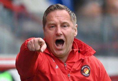 Ebbsfleet United manager Dennis Kutrieb reacts to 2-0 FA Cup Fourth Qualifying Round replay defeat at Slough Town
