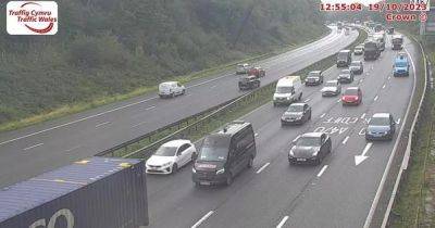 M4 crash near Cardiff causes traffic tailbacks and lane closures - walesonline.co.uk