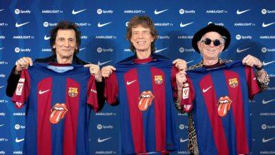 Barcelona get ready to rock with Rolling Stones logo on shirt for Clasico