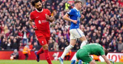 Jurgen Klopp - Steven Gerrard - Sean Dyche - Mohamed Salah - Kenny Dalglish - Craig Pawson - Luis Díaz - Michael Keane - Ashley Young - Mohamed Salah’s double helps Liverpool to another derby-day success - breakingnews.ie - Egypt - Liverpool