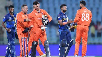 Kusal Mendis - Logan Van-Beek - Netherlands vs Sri Lanka: Sadeera Samarawickrama's 91 Helps Sri Lanka Script Maiden Win In Cricket World Cup 2023 - sports.ndtv.com - Netherlands - South Africa - Sri Lanka - Pakistan