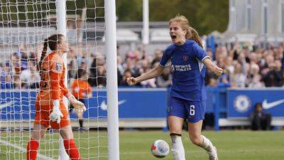 Chelsea beat Brighton 4-2 to move level on points with WSL leaders Man City