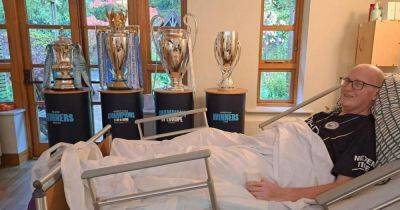 "It was the only dream I had left" - Man City fulfil fan's dream with treble trophy visit at hospice
