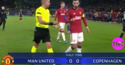 Man United vs Copenhagen referee blows for half time EARLY as moment he 'couldn't be a****' leaves fans creasing