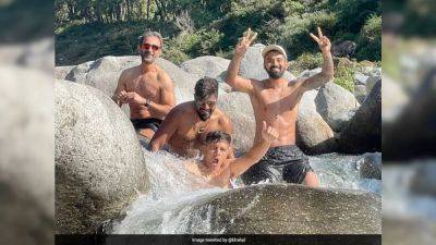 Rahul Dravid - Vikram Rathour - Kl Rahul - Rahul Dravid Steals The Show In KL Rahul's "Ice Dip" Adventure. See Pics - sports.ndtv.com - New Zealand - India