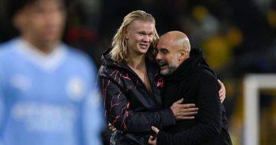 Julian Alvarez - Pep Guardiola - Matheus Nunes - Erling Haaland reaction to Man City substitution vs Young Boys is bad news for Manchester United - manchestereveningnews.co.uk