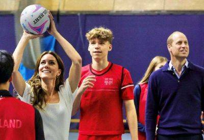 Volleyball player Maxime Carolan meets Prince and Princess of Wales at SportsAid event | Instagram post featuring the teenager with William and Kate attracts 80,000 likes