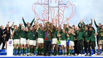 Roger Federer - Siya Kolisi - Trevor Nyakane - Sam Cane - South Africa holds on to beat New Zealand for historic 4th Rugby World Cup title - cbc.ca - South Africa - New Zealand