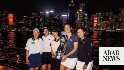Golf stars swing into Hong Kong’s Victoria Harbor ahead of Aramco Team Series presented by PIF