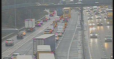 LIVE: All vehicles stopped with emergency services on the scene and TEN MILES of traffic plus over an hour's delay on M62 - latest updates