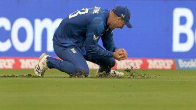 Liam Livingstone - Rohit Sharma - Mohammed Shami - Suryakumar Yadav - Jasprit Bumrah - Lucknow's Outfield Faces Criticism After England Star's Fielding Injury In Cricket World Cup 2023 - sports.ndtv.com - India