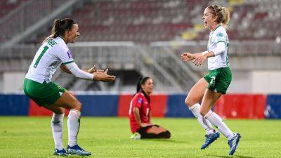 Megan Connolly - Denise Osullivan - International - Eileen Gleeson - Ireland rain supreme to earn Nations League promotion - rte.ie - Hungary - Ireland - county Green - Albania