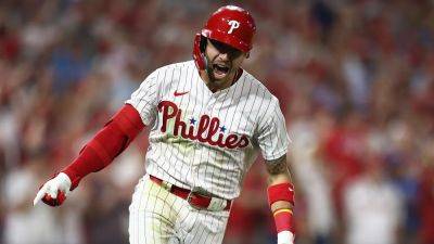 Philadelphia Phillies - Bryce Harper - Tim Nwachukwu - Phillies notch double-digit hits in Game 1 win over Marlins in wild card series - foxnews.com - state Pennsylvania