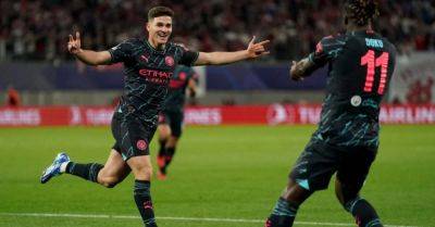 Julian Alvarez strike helps Manchester City overcome stubborn RB Leipzig