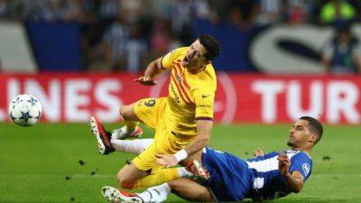 Barcelona's Lewandowski sidelined with sprained ankle