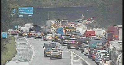 Long queues building on stretch of M66 after crash