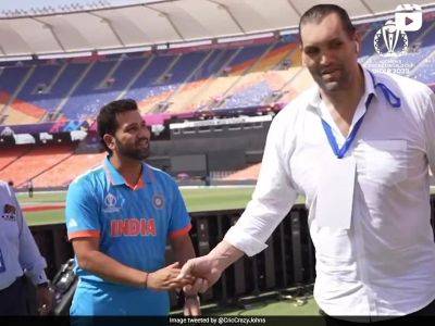 Watch: 'Biggest Cricket Fan' The Great Khali Meets Rohit Sharma, Has A Message For Pakistan