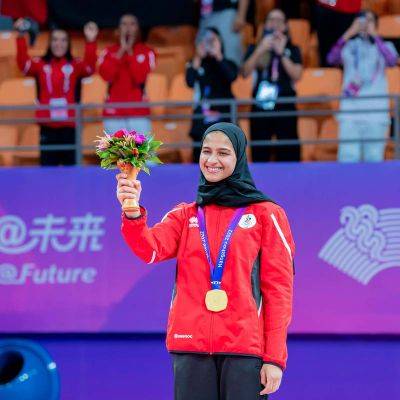 Asma Al Hosani makes history as first Emirati female to win jiu-jitsu gold at Asian Games