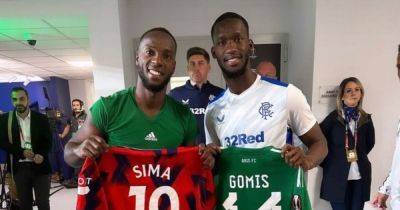Abdallah Sima banishes Rangers pain as he shares shirt swap snap with Aris star after Cyprus shocker