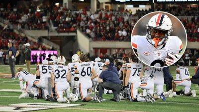 Virginia running back Perris Jones carted off the field, hospitalized after scary collision