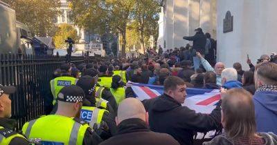LIVE: Police 'face aggression' as counter protesters gather near London Cenotaph ahead of Palestine demo on Armistice Day